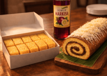 Berbagai jenis Oleh-oleh Khas Medan yang siap dikemas untuk dibawa pulang sebagai buah tangan.