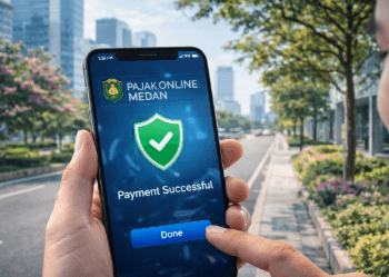 Seorang warga berhasil membayar kewajibannya melalui aplikasi Pajak Online Medan secara cepat dan aman dari lokasi mana saja.