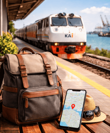 Panduan rute dan Tips Wisata ke Belawan menggunakan moda transportasi kereta api yang nyaman dan bebas macet.