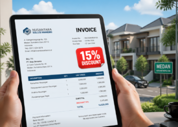 Ilustrasi penerapan Diskon PBB Medan yang membantu warga mengurangi beban pajak properti mereka.