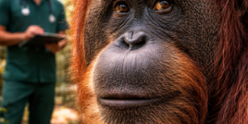 Pemantauan kesehatan orangutan di habitat aslinya guna memastikan kelangsungan hidup populasi primata.