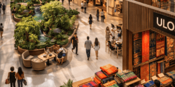 Suasana interior mall modern yang menjadi pusat Wisata Belanja di Medan bagi warga lokal dan turis.