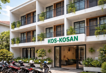 Fasad bangunan Kos-kosan Strategis Tembung Medan yang memiliki akses mudah menuju area kampus.