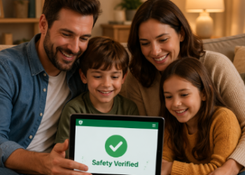 Penerapan Edukasi Digital Keluarga dalam membimbing anak menggunakan perangkat teknologi secara bijak.