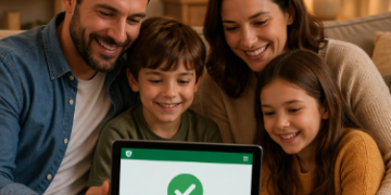 Penerapan Edukasi Digital Keluarga dalam membimbing anak menggunakan perangkat teknologi secara bijak.