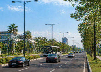 Kondisi infrastruktur jalan utama yang mendukung kemudahan Aksesibilitas Polonia Medan.