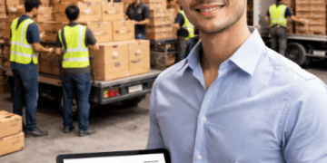 Seorang pengusaha sedang menerapkan Panduan Sukses Reseller Sepatu Medan guna mengembangkan skala bisnis distribusinya.