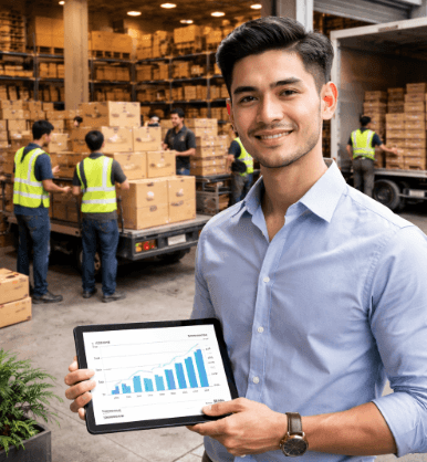 Seorang pengusaha sedang menerapkan Panduan Sukses Reseller Sepatu Medan guna mengembangkan skala bisnis distribusinya.