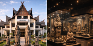 Gedung utama Museum Negeri Sumatera Utara yang dikenal sebagai museum terbesar di provinsinya.