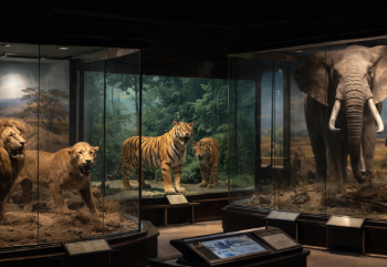 Berbagai koleksi satwa liar yang terawat dengan sangat baik di dalam Rahmat Wildlife Museum Medan.