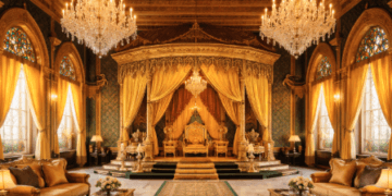 Kemegahan arsitektur Wisata Istana Maimun Medan yang memadukan unsur Melayu, Islam, dan Eropa.