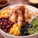 Tampilan menggoda Es Campur Medan Terenak dengan tumpukan kacang merah dan siraman gula merah kental.
