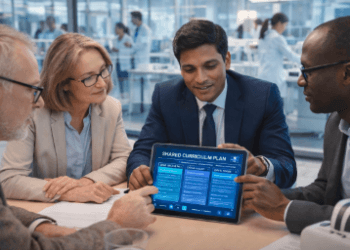 Perwakilan industri dan dosen sedang mendiskusikan implementasi Link and Match Kampus untuk menciptakan kurikulum yang relevan dengan pasar kerja.