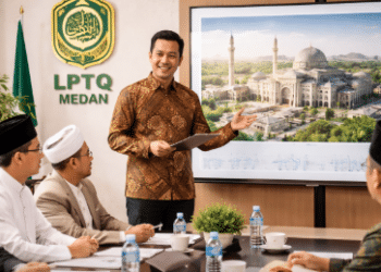 Sinergi antara Pemko dan pengurus dalam memperkuat Pembinaan LPTQ Medan tahun 2026.