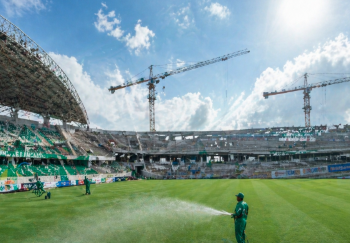 Proses percepatan pembangunan infrastruktur sebagai salah satu bentuk nyata Dukungan Pemprovsu untuk PSMS Medan.