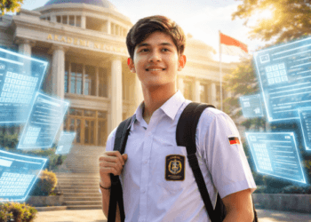 Visualisasi siswa yang sedang melakukan persiapan masuk sekolah kedinasan 2026 dengan penuh percaya diri.