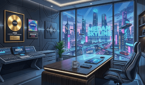 Ilustrasi kantor agensi baru Mark Lee yang mungkin menjadi tempat ia mengembangkan karier solonya.