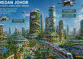 Visualisasi konsep pembangunan cerdas yang menjadi bagian dari Masa Depan Medan Johor.