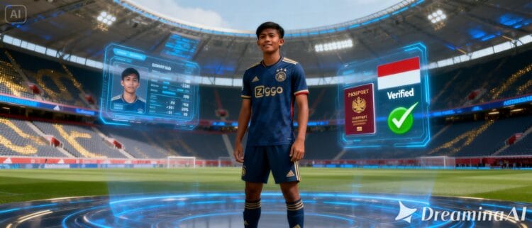 Ilustrasi masa depan cerah pemain sepak bola Indonesia yang berkarir di Liga Belanda.