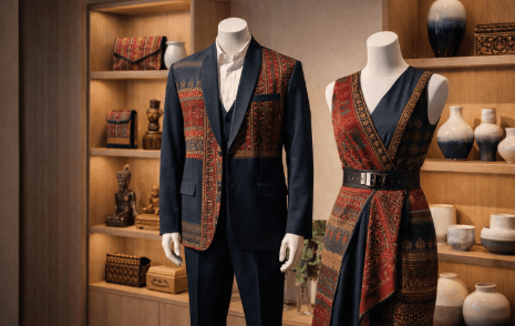 Display koleksi busana dan Kreatif Medan yang siap untuk pasar mancanegara.