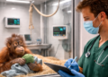 Penerapan protokol karantina orangutan yang ketat di pusat rehabilitasi untuk mencegah penularan penyakit.