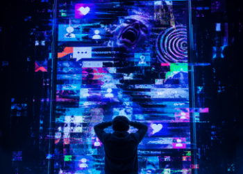 Visualisasi mengenai beban pikiran dan Dampak Konten Viral Negatif terhadap kondisi psikologis pengguna media sosial.