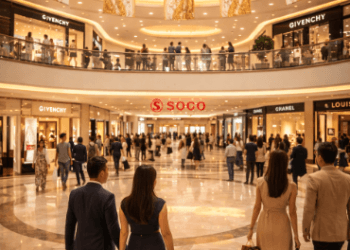 Kemeriahan suasana belanja di Pusat Fashion Mewah Medan yang menawarkan berbagai pilihan merek pakaian internasional ternama.