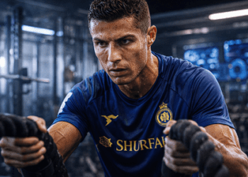 Cristiano Ronaldo menjalani latihan pemulihan fisik di pusat kebugaran Al Nassr.