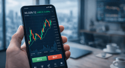 Penggunaan Aplikasi Bitcoin Terpercaya yang memudahkan trader di Medan memantau pergerakan harga pasar secara real-time.