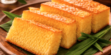 Kelezatan Bika Ambon Medan Enak dengan warna kuning keemasan yang menggoda dan tekstur lembut.