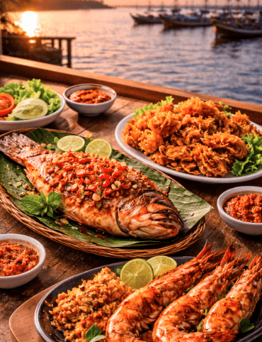 Sajian lezat Kuliner Seafood Belawan yang menjadi primadona bagi wisatawan lokal maupun mancanegara.