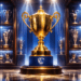 Trofi kemenangan Al Hilal sebagai simbol pemecahan rekor dunia.