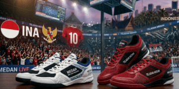 Koleksi sepatu futsal lokal berkualitas tinggi yang menjadi pilihan utama para pemain Timnas Futsal Indonesia di ajang internasional.