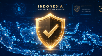 Visualisasi mengenai Ringkasan Panduan Siber sebagai tameng utama perlindungan data masyarakat Indonesia.