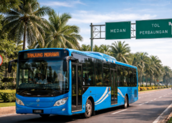 Layanan armada publik yang mendukung mobilitas dan Transportasi di Tanjung Morawa.