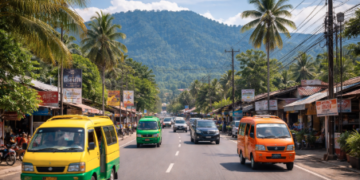 Arus lalu lintas yang lancar sebagai jalur utama Transportasi Menuju Martubung Medan.