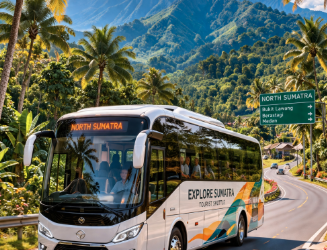 Pilihan transportasi dan rute perjalanan cara menuju Bukit Lawang dari Medan untuk melihat orangutan.
