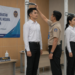 Foto pelamar abdi negara menjalani tes pengukuran tinggi badan resmi di fasilitas kesehatan pemerintah wilayah lokal,