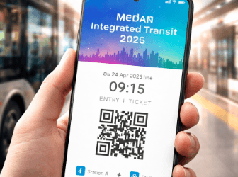 Penerapan Tiket Terpadu Medan yang memudahkan warga mengakses berbagai moda transportasi publik hanya dengan satu kali transaksi digital.
