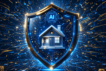 Visualisasi tips keamanan smart home AI 2026 yang melindungi sistem rumah pintar dari serangan siber.