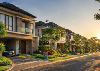 Salah satu desain modern dari deretan Perumahan di Medan Marelan yang sedang berkembang.