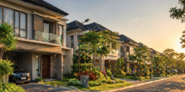 Salah satu desain modern dari deretan Perumahan di Medan Marelan yang sedang berkembang.