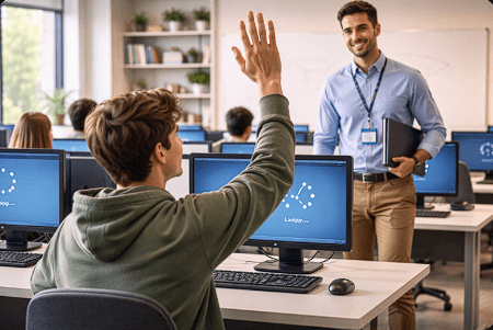 Langkah penanganan cepat saat menghadapi gangguan teknis pada perangkat komputer selama ujian berlangsung.