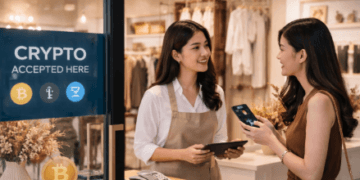 Visualisasi Toko Kripto Medan yang menunjukkan kesiapan pelaku usaha lokal dalam menyambut tren ekonomi digital dunia.