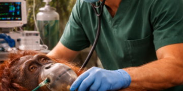 Dedikasi penuh medik veteriner dalam menjalankan peran dokter hewan dalam konservasi kera besar di Indonesia.