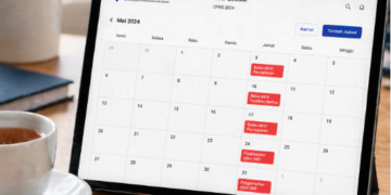 Tampilan kalender digital yang merinci agenda dan jadwal CPNS Medan 2026