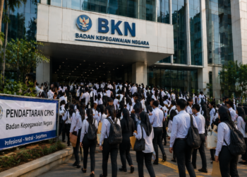 Foto gedung kementerian megah memancarkan kesiapan pelamar seleksi pegawai pemerintah,