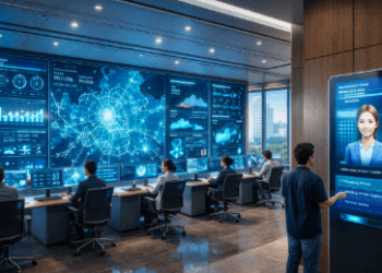 Pusat kendali data dalam Visi Medan Smart Governance 2026 yang mengintegrasikan seluruh layanan publik secara daring dan transparan.