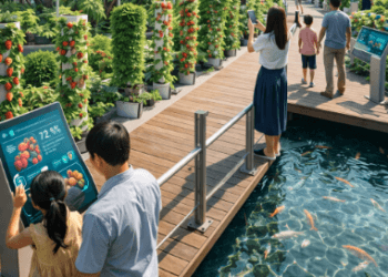 Kawasan Wisata Agro Medan yang menyatukan konsep kebun produksi pangan dengan fasilitas rekreasi edukatif bagi masyarakat umum.