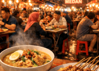 Ragam sajian lezat dalam Wisata Kuliner Medan yang menjadi daya tarik utama bagi wisatawan domestik maupun mancanegara.